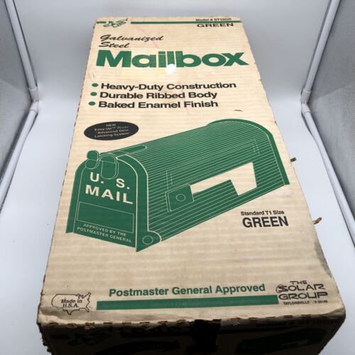 NIB Standard Gauge Mailbox Heavy Duty, Galvanized Steel, Solar Group ST10 Green - Picture 2 of 5