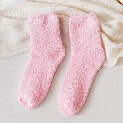 6Pairs Women Ladies Soft Fluffy Bed Socks Winter Warm Lounge Slipper Fleece Sock - Picture 6 of 16
