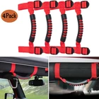 Fits Jeep Wrangler CJ YJ TJ JK Red Thin Unlimited Roll Bar Grab Handles 4pcs