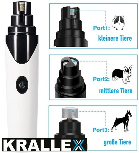 KRALLEX V3 Premium Krallenschleifer Krallen Trimmer Schere Schneider elektrisch - 第 5/7 張圖片