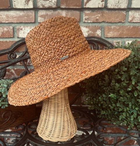 Billabong Sea Mist Fedora Style Straw Hat; Brick Straw W/Oversized Brim; New W/T - Picture 3 of 24