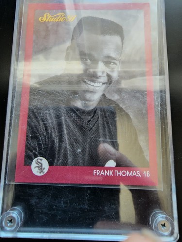 1991 Frank Thomas Studio 91 MLB Baseballkarte #40 in Acryl Case Leaf, Inc - Bild 5 von 8