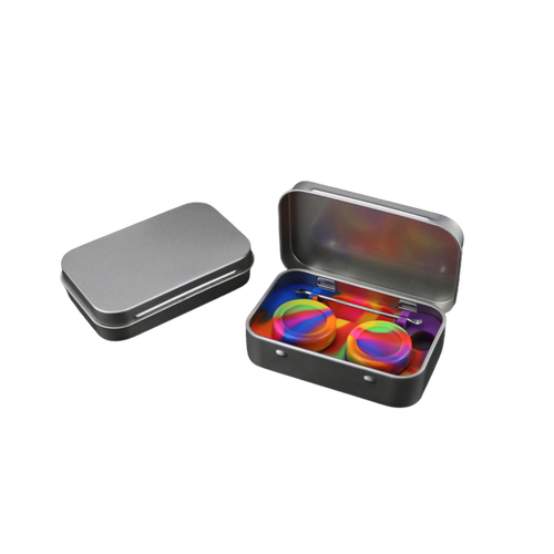 Concentrate Companion Kit - Metallic Tin Case with Non-Stick Silicone Containers - Picture 2 of 15