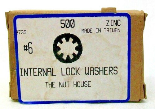 BOX OF 500 NEW #6 INTERNAL TOOTH LOCK WASHER ZINC PLATED FREE SHIPPING NH - Picture 7 of 7