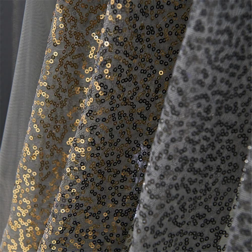 Modern Ombre Color Sheer Curtain with Sequins Shiny Voile Sheer Curtain 2 Panels - Bild 22 von 43