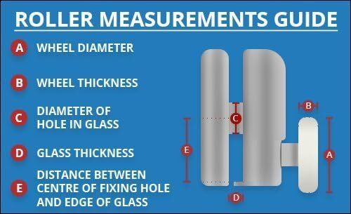 Smoothly Laufrollen für Duschkabinentür unten 23 mm 4 Stück - Bild 2 von 7