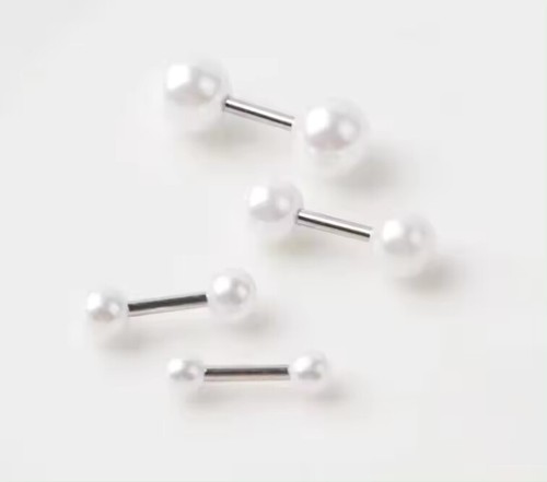 Bälle Ohrstecker Edelstahl 316L Ohrringe Schraubverschluss Perle Ball - Bild 3 von 9