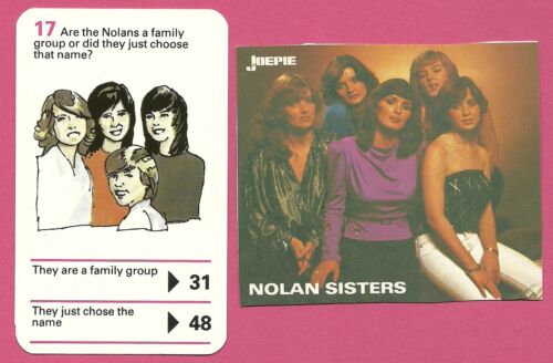 LOTTO Fab Card Nolan Sisters I'm In the Mood for Dancing Gruppo Ragazze Inglese Irlandese - Foto 1 di 1