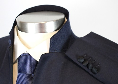 Hugo Boss Tuxedo Sport Coat 36 S Mens Dark Blue 120s Wool Slim Fit Huge Blazer - Picture 6 of 13