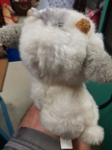 Peluche Applausi Capra Bianco Grigio RARO Peluche 6" Mini Giocattolo 49591 RARO - Foto 4 di 8