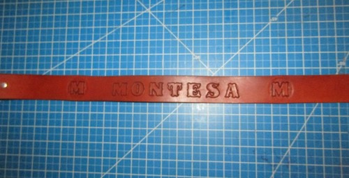 Montesa "Montesa" Leather Belt Size 26"-28" waist USA NOS # 2 - Picture 3 of 4
