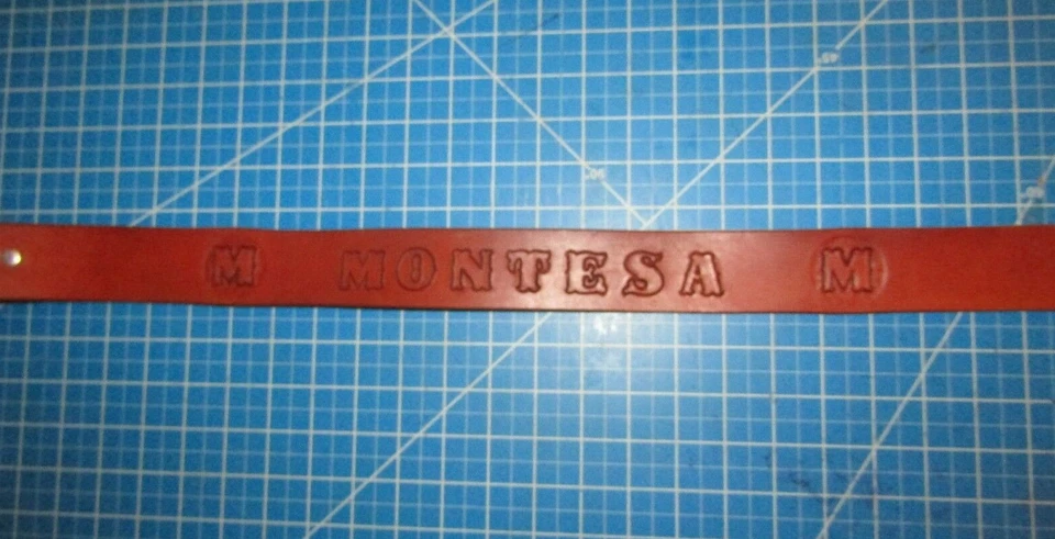 Montesa "Montesa" Leather Belt Size 26"-28" waist USA NOS # 2 - Bild 3 von 4