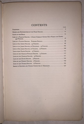 1 of 150, 1921, 1st, THE DESCENDANTS OF FRANCIS SWAYNE AND OTHERS, GENEALOGY - Picture 7 of 12