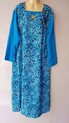 Abaya Maxikleid Takschita Jellabiya Robe Musulmane Arabe Khimar Leo - Photo 1/2
