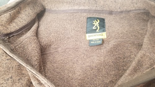 JERSEY MARRÓN SUAVE POLIEZO TEJIDO MARRÓN 1/4 CREMALLERA TALLA XL - Imagen 5 de 7