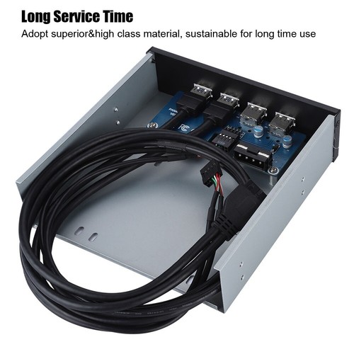 5.25 Inch 19 Pin/9Pin To USB 3.0 USB 2.0 4 Port Metal Optical Drive Bay A LAM - Afbeelding 9 van 11