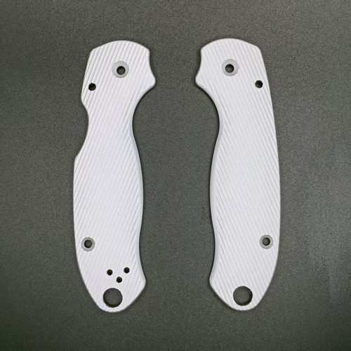 Básculas de sarga plateadas de aluminio con acabado arenado para Spyderco Para 3 / C223 - Imagen 17 de 19