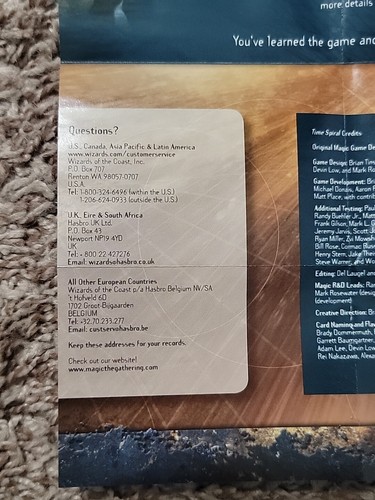MTG - Time Spiral - Rule Book Insert - Benefiting Gamers Helping Gamers - Picture 11 of 12