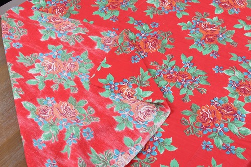 Roller Print On Cotton Fabric Uzbek 6.56' x 7.87' VINTAGE FAST Shipment 14889 - Picture 10 of 10
