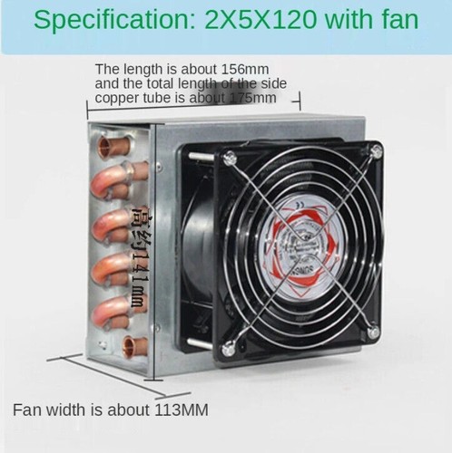 Small Condenser Refrigerator Freezer Copper Tube Aluminum Fin Cooler Radiator - Picture 2 of 26