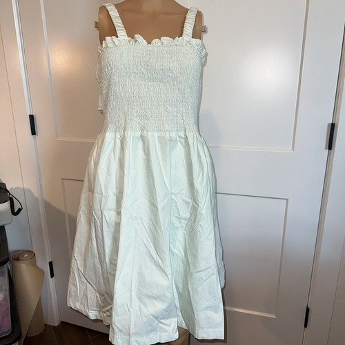 Anthropologie NWT Pinch Smocked Mini Dress Large Mint Green - Picture 3 of 8