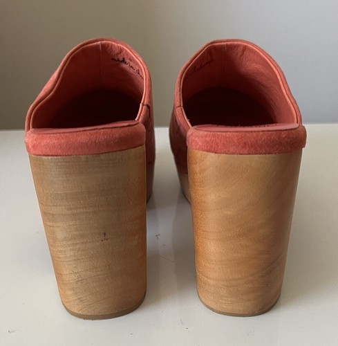 NIB Charlotte Stone Marlo Suede Clogs In Cerise Pink Size 8 - Picture 3 of 4