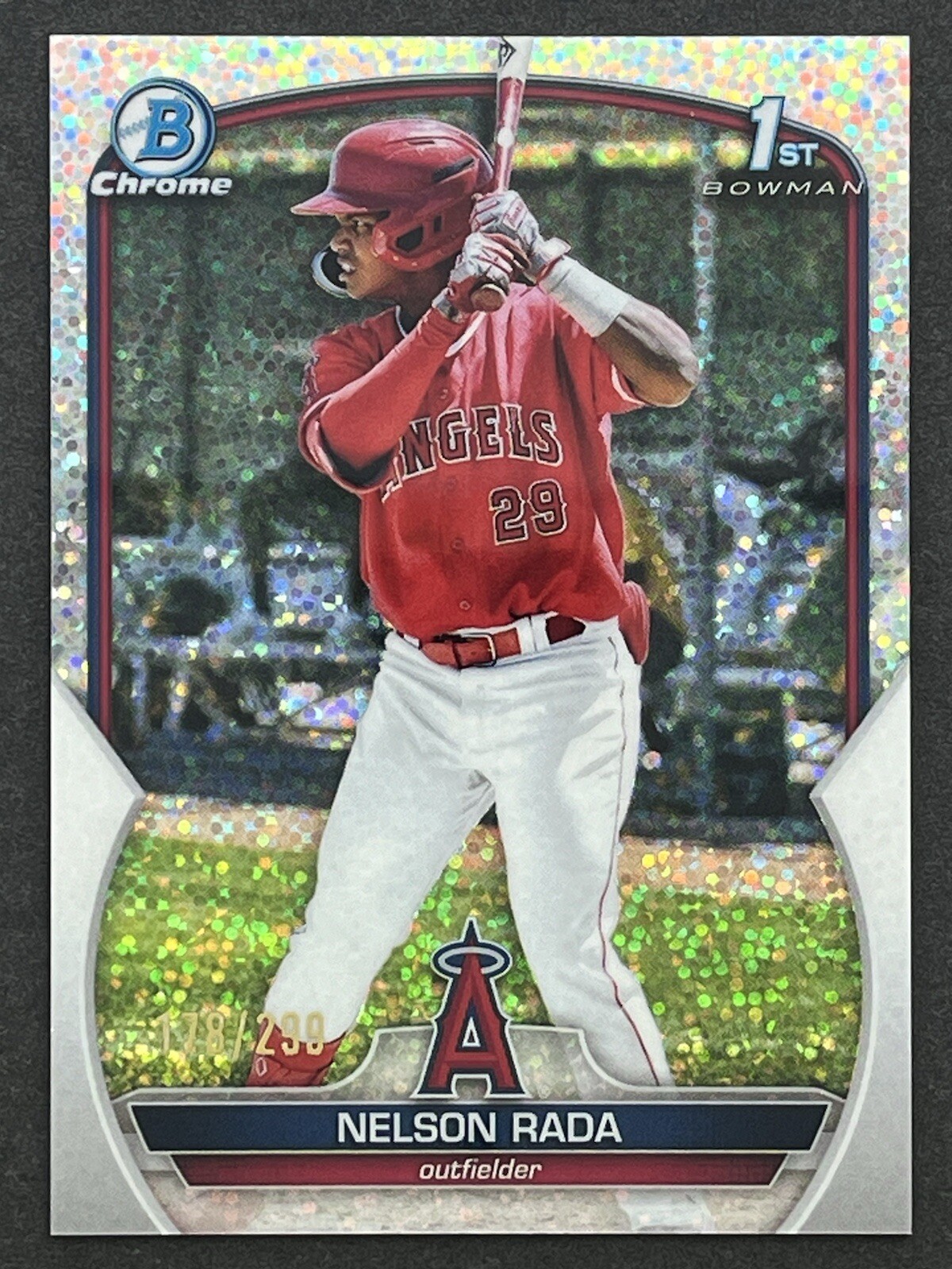 2023 Bowman Nelson Rada Chrome Speckle Refractor /299 #BCP-132 Angels