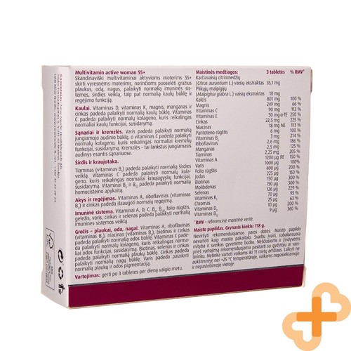 NEW NORDIC Multivitamin Active Older Woman Supplement 55+ 90 Tablets Complex - Picture 12 of 12