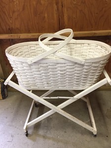 vintage wicker baby changing table