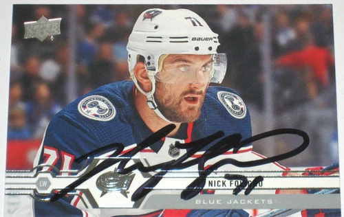 NICK FOLIGNO SIGNED 19-20 UPPER DECK COLUMBUS BLUE JACKETS CARD AUTOGRAPH AUTO!!