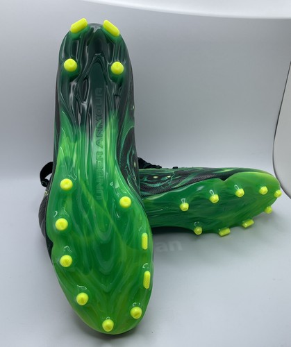 Under Armour Spotlight LUX MC LE Slime Football Cleats Sz 14 Green 3025376-001 - Picture 4 of 4