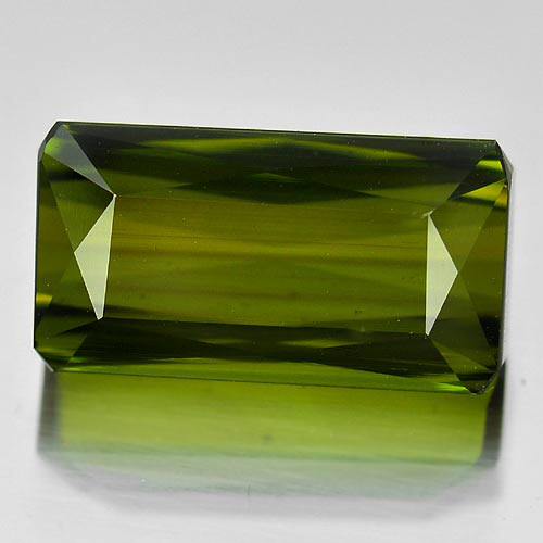 Grüner Turmalin 13,46 Karat achteckige Form 16,7 x 9 mm. Naturedelstein unbeheizt - Bild 1 von 4
