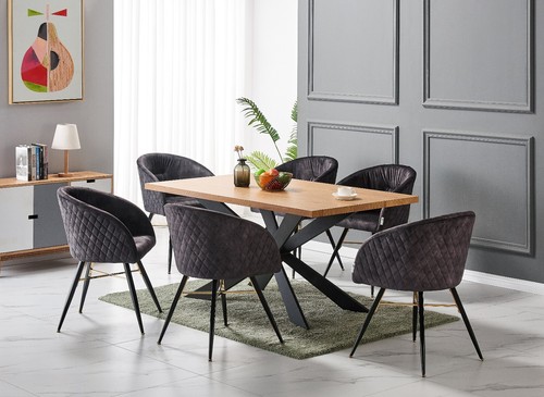Vittorio LUX Velvet Dining Chair with Padded Seat | Tufted | Modern Retro Chair - Picture 18 of 79