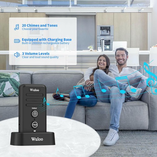 Rechargeable Waterproof 0.5Mile Range Wireless Doorbells Intercom For Home House - Picture 17 of 30