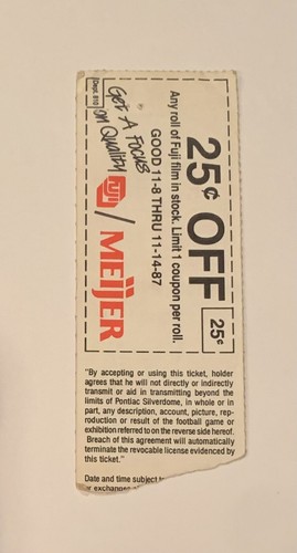 1987 Detroit Lions Ticket Stub Dallas Cowboys 11/8/87 Pontiac Silverdome - Picture 2 of 4