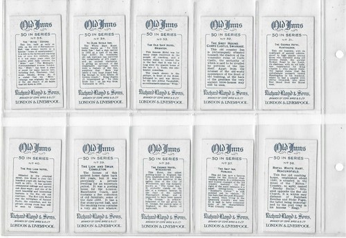 Old Inns - Richard Lloyd - 1924 - Complete Set 50/50 Cigarette Cards - Picture 9 of 10