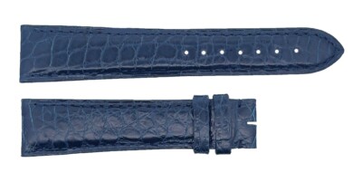 Cartier alligator レザー 婦人時計ベルト Cartier 18mm x 16mm Navy Blue Alligator Women's Leather Band