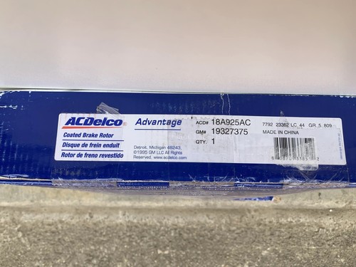 Genuine GM Coated Front Disc Brake Rotor 18A925AC 19327375 New Open Box - Picture 16 of 17