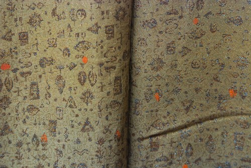Japanese silk antique kimono / 1.00kg / gray/ 129 - Picture 7 of 10