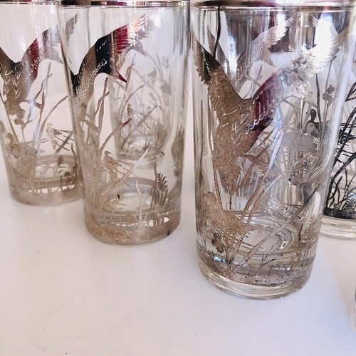MCM Rockwell Sterling Silver Overlay Set of 7 Glasses 4.75"H X 2.5"D - Picture 6 of 6
