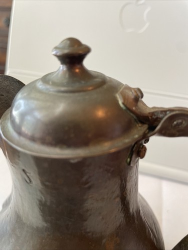 Vintage Handmade Copper Creamer/Milk Pitcher 5 1/2 inches Tall W/Maker's Mark - Picture 9 of 10