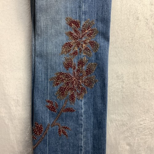 Vintage Z Cavaricci jeans Women’s Size 7 Floral Beaded Appliqué bootcut - Picture 15 of 15