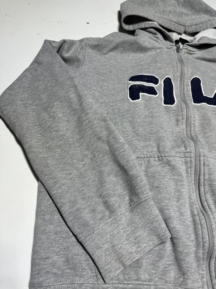 Fila Grey Women’s Full Zip Hoodie Sweater SIZE LARGE - Image 3 of 4