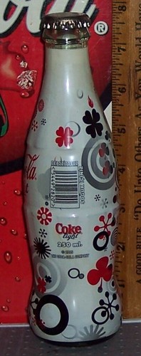 2005 TURKEY WHITE DESIGNER WRAPPED  250mL COCA COLA LIGHT BOTTLE FULL - Picture 4 of 5