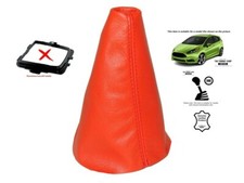 Schaltmanschette Schaltsack Fur Ford Fiesta 2014-2018 Leder Orange