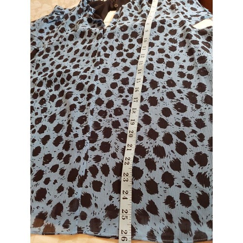 NUOVO! Camicetta blu Whistles stampa dalmata spazzolata taglia 14 $179 - Foto 11 di 12