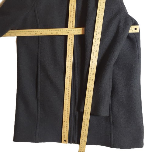 Coat Lands' End 16 Gray Fleece Women Shell: Wool / Rayon Lining: Polyester - Picture 2 of 11