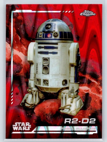 R2-D2 2024 Topps Chrome Star Wars Red Blaster Raywave Refractor #108