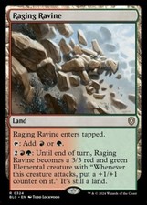 Raging Ravine Light Play, English Magic the Gathering MTG Commander: Bloomburrow