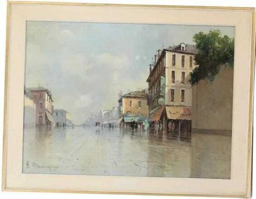 HUGE Aldo Marangoni 19th-20th Cent. Venetian 44" X 34" Impressionist Artist- - Picture 8 of 9